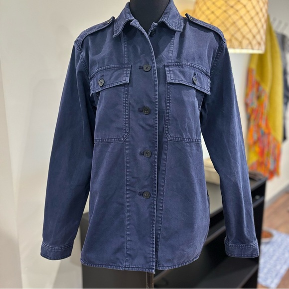 Madewell Easy Utility Shirt Jacket in Navy XS - Picture 3 of 9